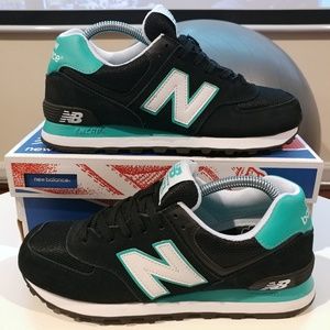 New Balance 574 blk/tourquoise WMNS sz 9